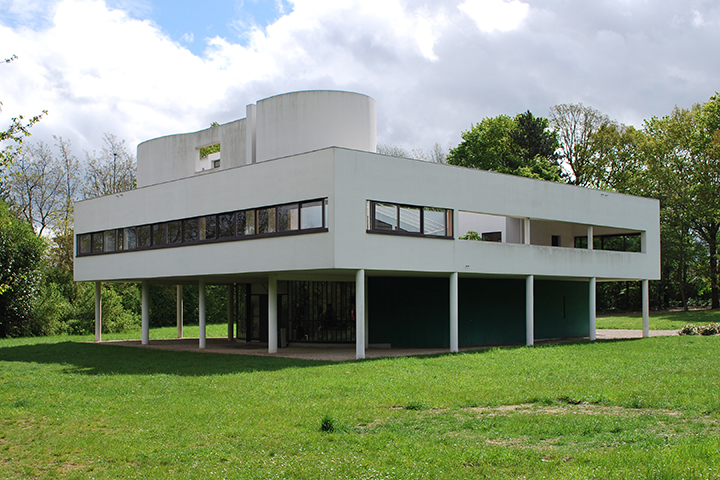 LE CORBUSIER, POISSY:  ANGLE  OUEST
