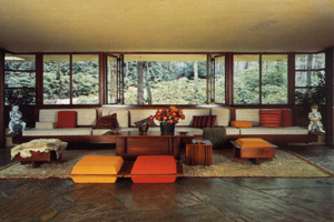 F. L. WRIGHT, BEAR RUN: NATURE IS DRAWING INTO THE BUILDING