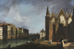 G.A. CANAL, DETTO CANALETTO, IL CANAL GRANDE DA SANTA MARIA DELLA CARIT VERSO IL BACINO DI SAN MARCO 