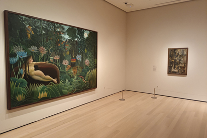 PICASSO ROUSSEAU AND THE PARIS AVANGUARDIE (HERNY ROUSSEAU,THE DREAMING, 1910 (OIL ON CAVAS 204,5X298,5)