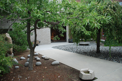 I. NOGUCHI, NEW YORK: GARDEN ENCLOSURE TO INTERIOR