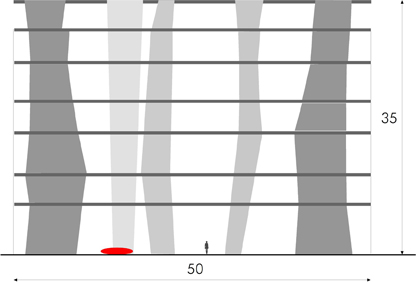 T. ITO, SENDAI: SCHEMATIC SECTION TO SOUTH FACE